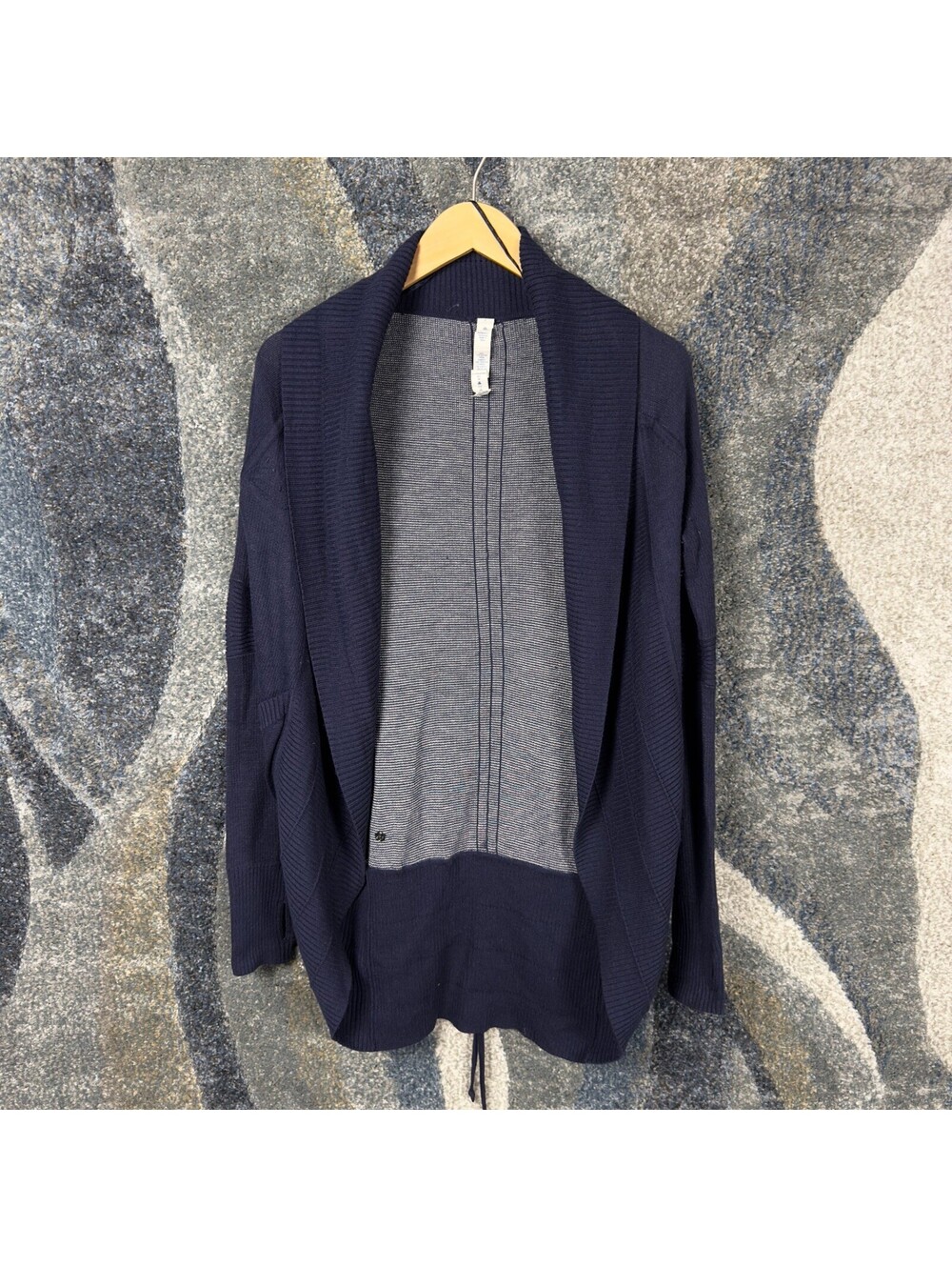 Lululemon Bliss Wrap Cardigan Womens 2 Navy Cashmere Blend